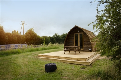 Glamping by a canal